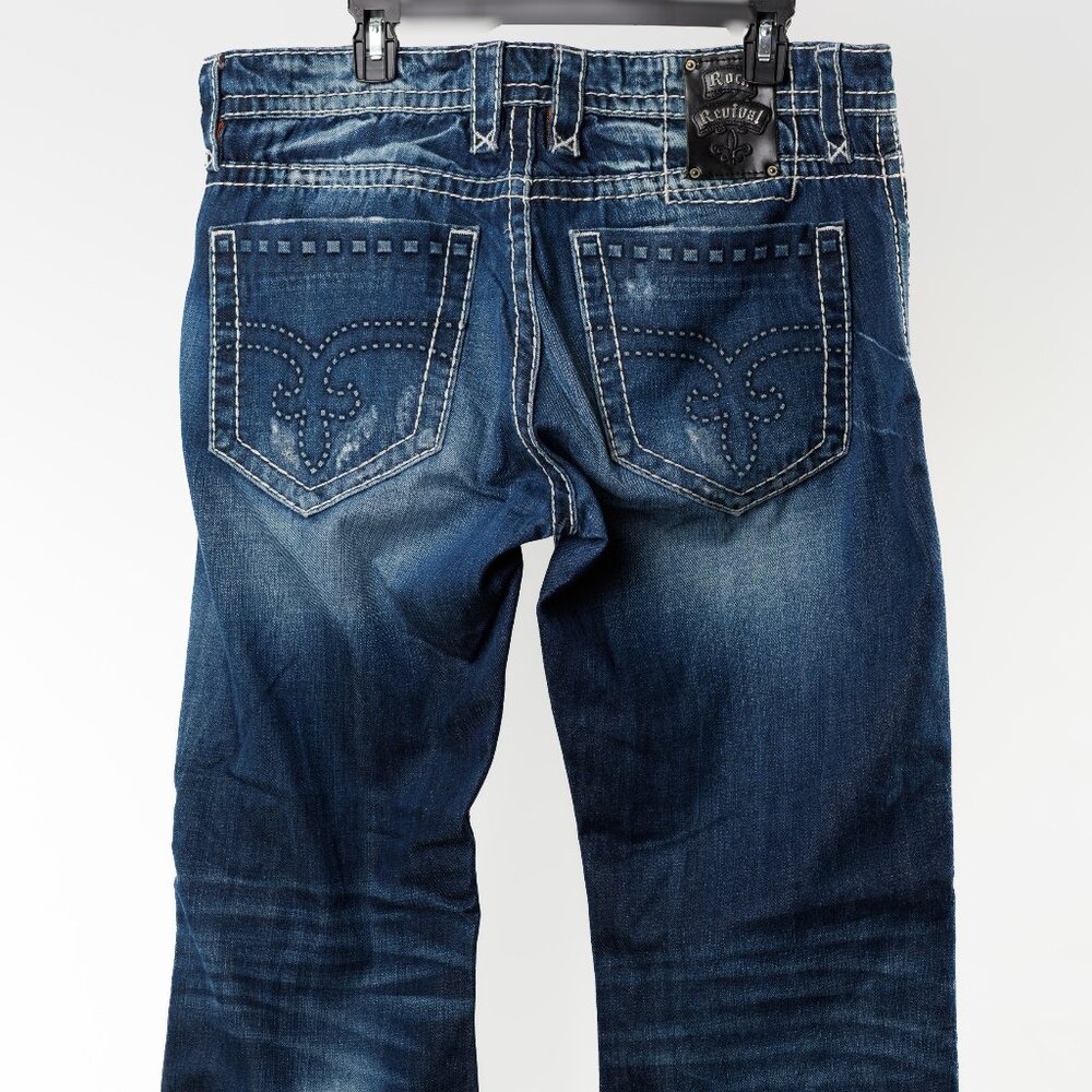 Rock Revival “Mason” RE8664R Men’s Straight Jeans (Size 36x32)
